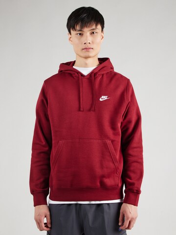 Nike Sportswear Regular Fit Sweatshirt 'Club Fleece' i rød: forside