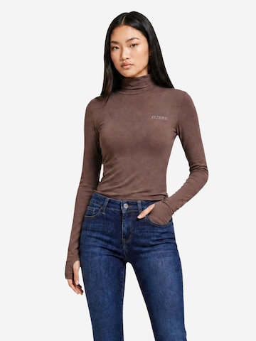 Top 'GRETA HIGH NECK LS K V6BP11 K6907' di GUESS in marrone