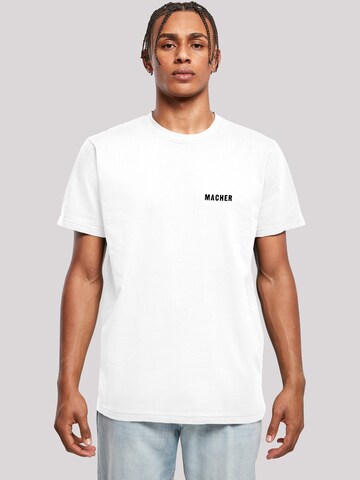 T-Shirt 'Macher' F4NT4STIC en blanc : devant