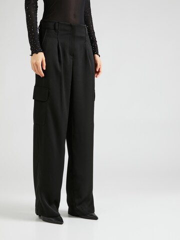 Riani Loose fit Pleat-Front Pants in Black: front