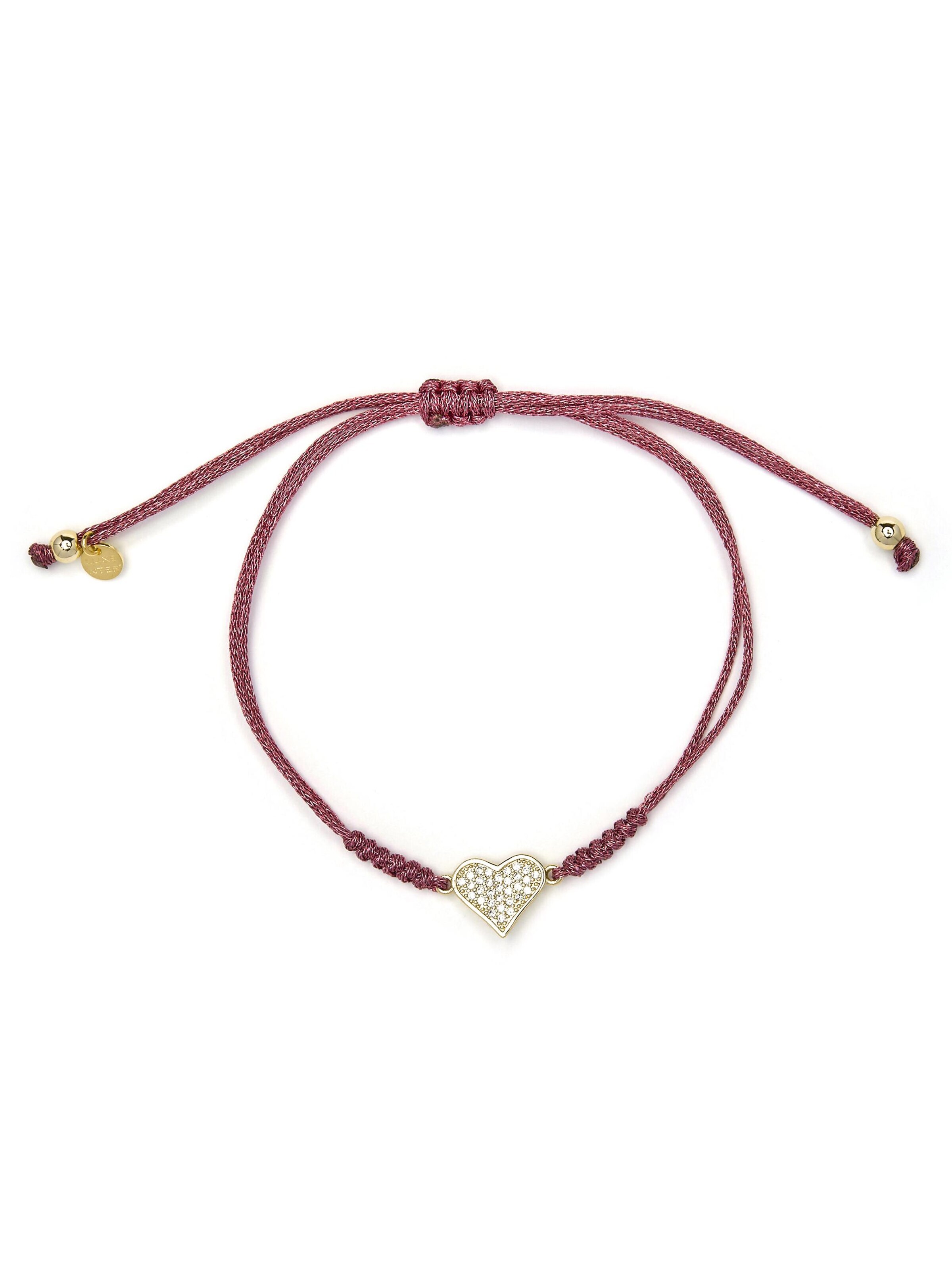 Luxenter Armband 'Heart' i rosa