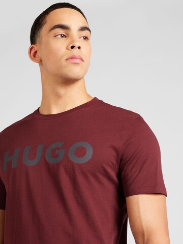 HUGO Μπλουζάκι 'Dulivio' σε κόκκινο