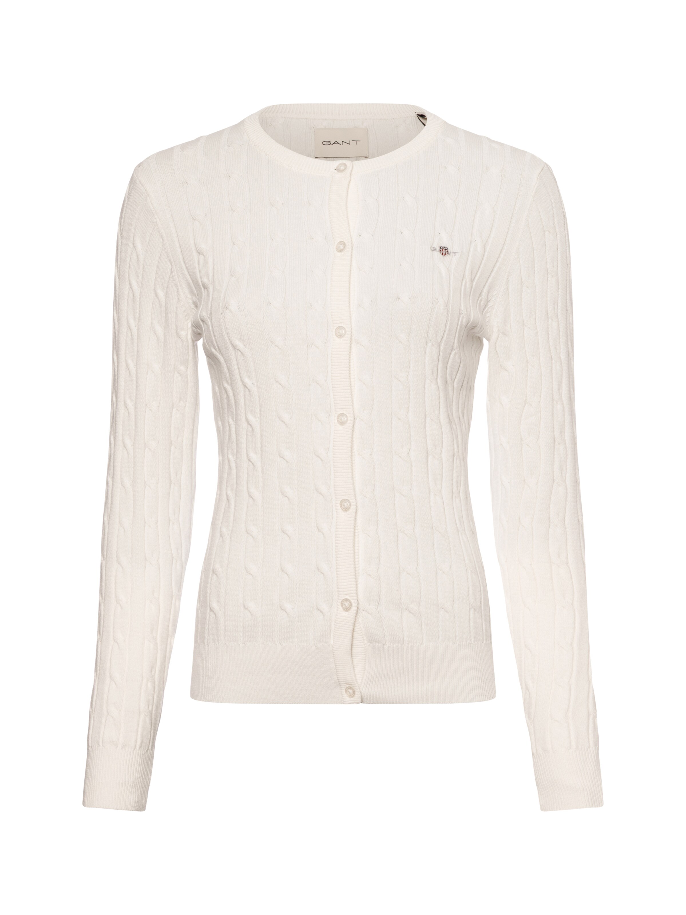 GANT Knit cardigan in White: front
