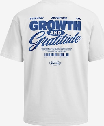 Neverless Shirt 'Growth and Gratitude' in White: front