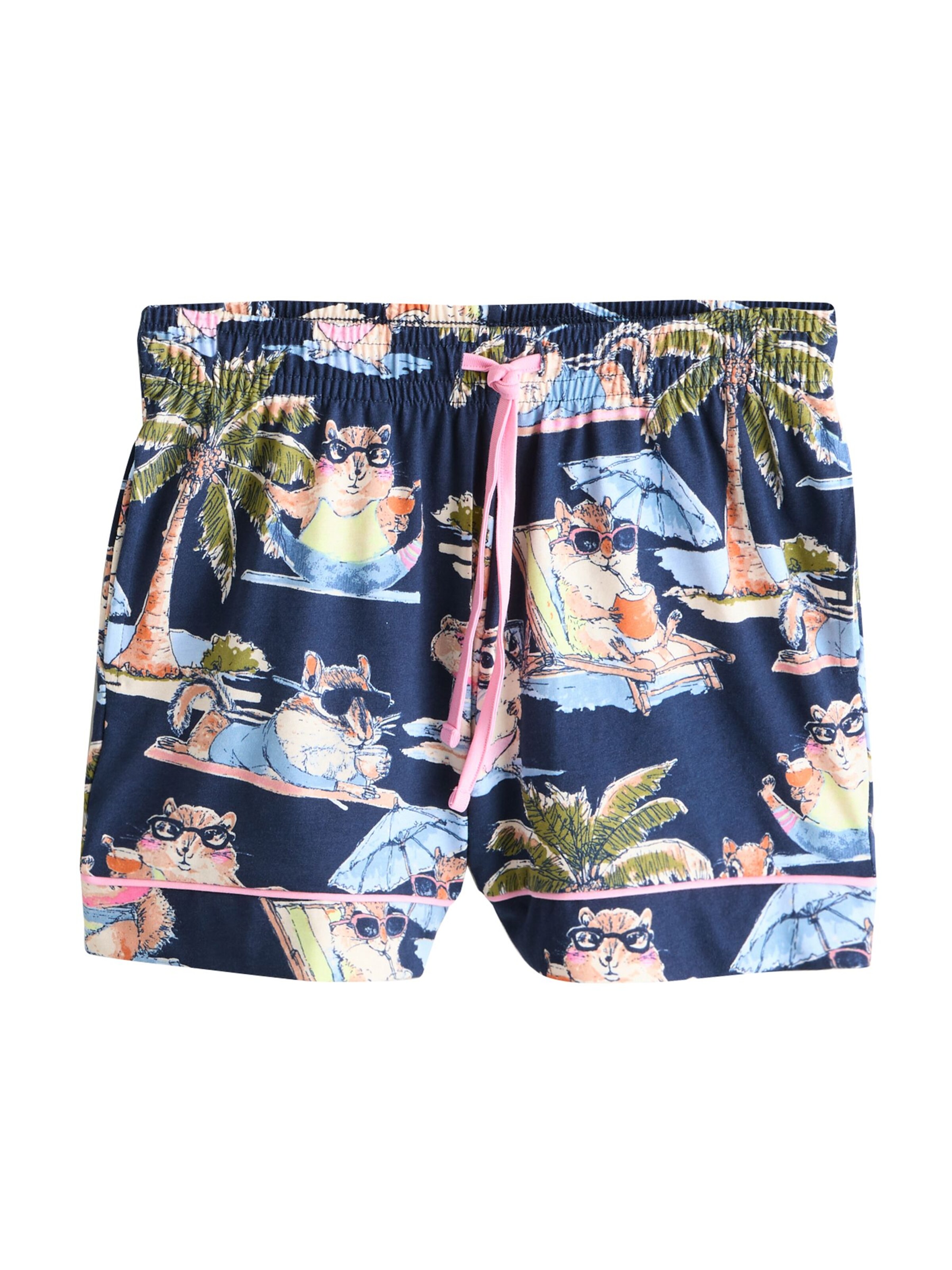 Next Korte pyjama in Blauw