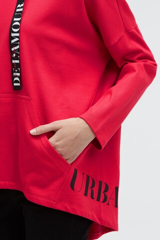 Soccx Oversized Hoodie mit Logo Print in Rot