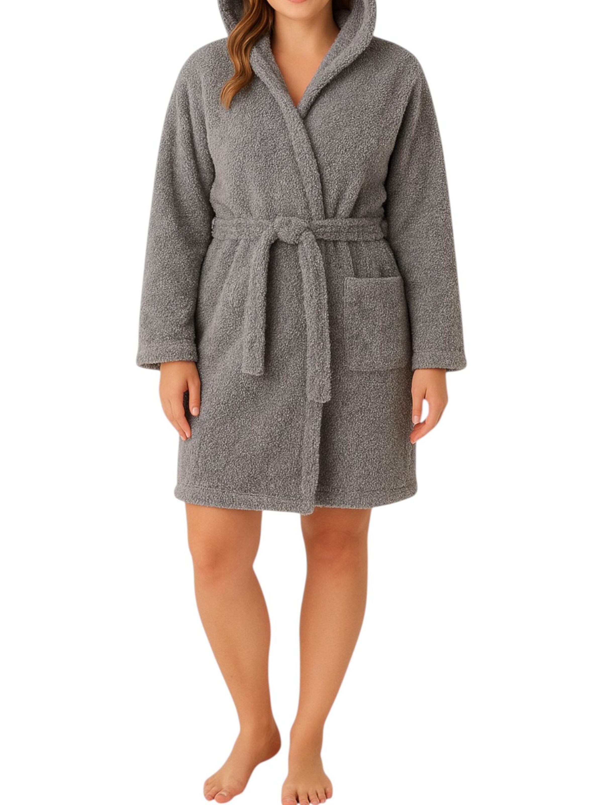 Accappatoio corto 'DreamHug' di fashionshowcase in grigio