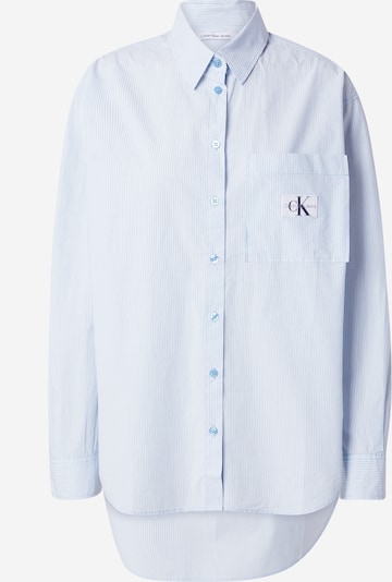 Calvin Klein Jeans Блуза в светлосиньо / бяло, Преглед на продукта