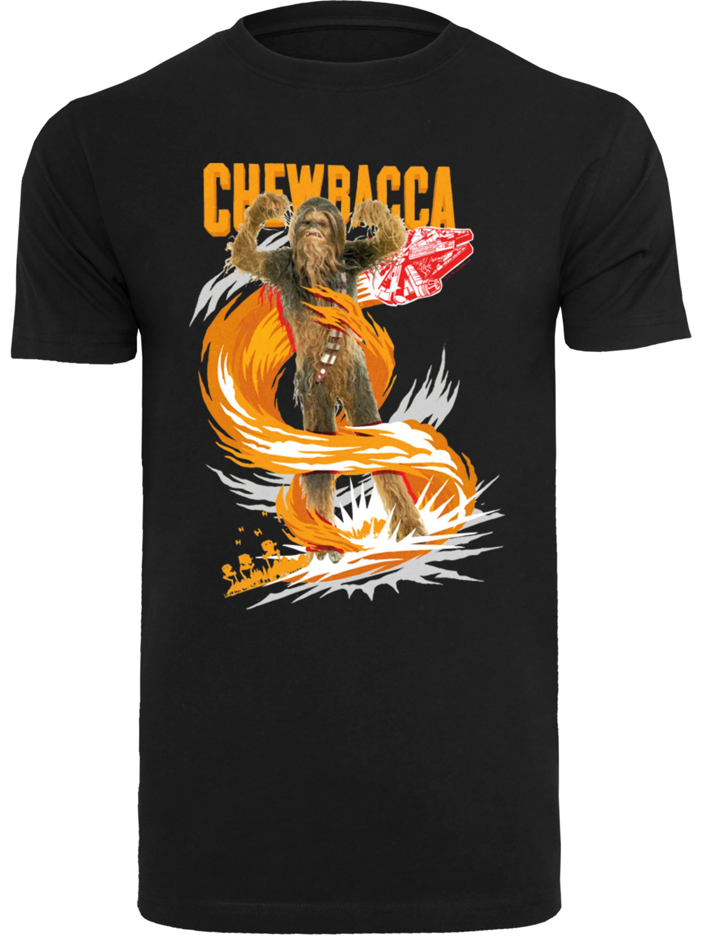 T-Shirt 'Star Wars Chewbacca Wookiee Gigantic' F4NT4STIC en noir : devant