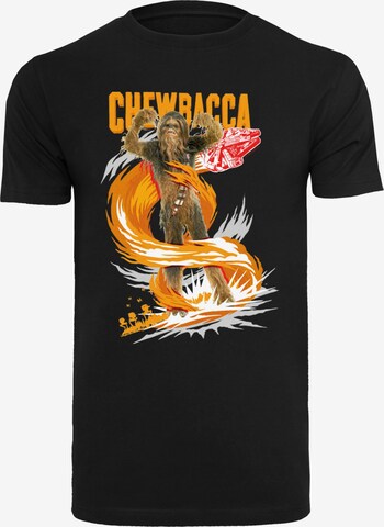 F4NT4STIC Shirt 'Star Wars Chewbacca Wookiee Gigantic' in Zwart: voorkant