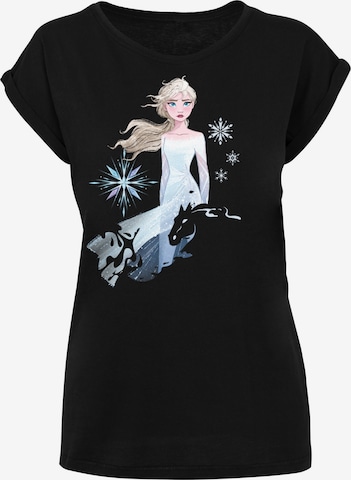 F4NT4STIC Shirt 'Disney Frozen 2 Elsa Nokk Silhouette' in Black: front