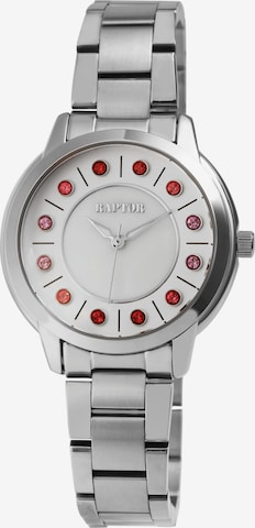 Raptor Analog Watch 'Gloriani, 3 ATM' in Silver: front