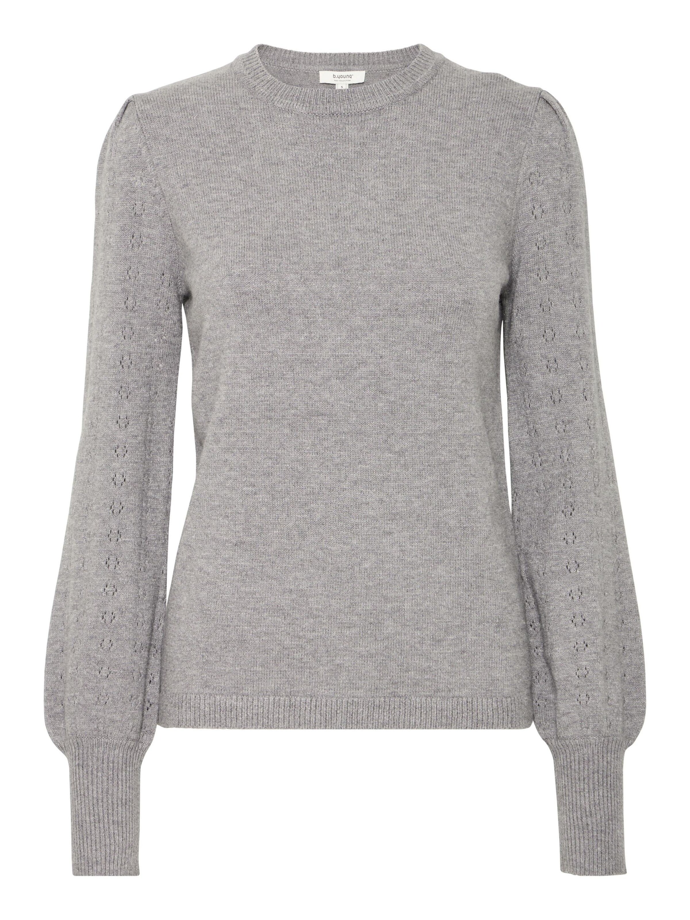 b.young Pullover 'BYNonina' in Grau: Vorderseite
