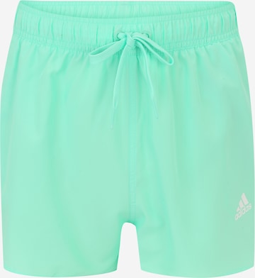 ADIDAS PERFORMANCE Athletic Swim Trunks in Green: front