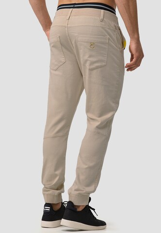 INDICODE JEANS Tapered Broek 'Zannes' in Beige