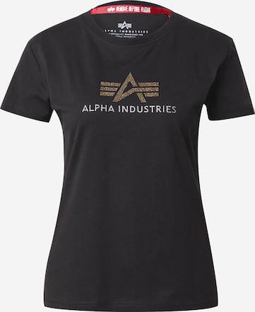 T-shirt 'CrystalT' ALPHA INDUSTRIES en noir : devant