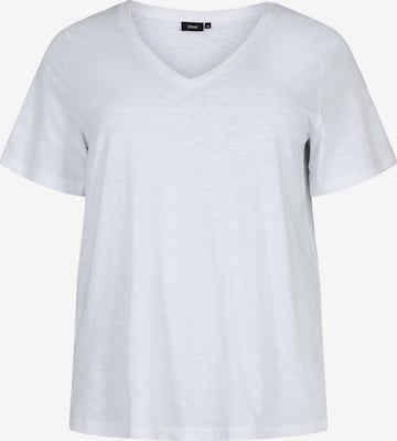 T-shirt 'BREA' Zizzi en blanc : devant