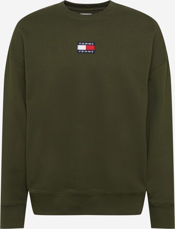 Tommy Jeans Sweatshirt in Groen: voorkant