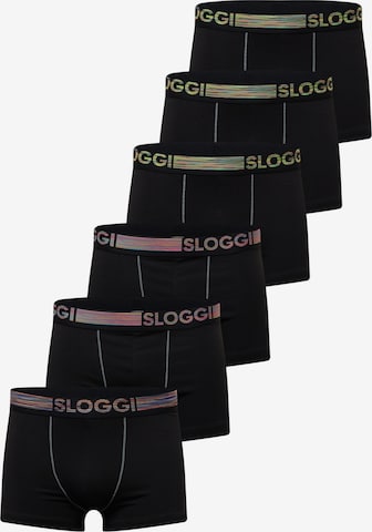 SLOGGI Boxer shorts 'men GO ABC Natural H' in Black: front