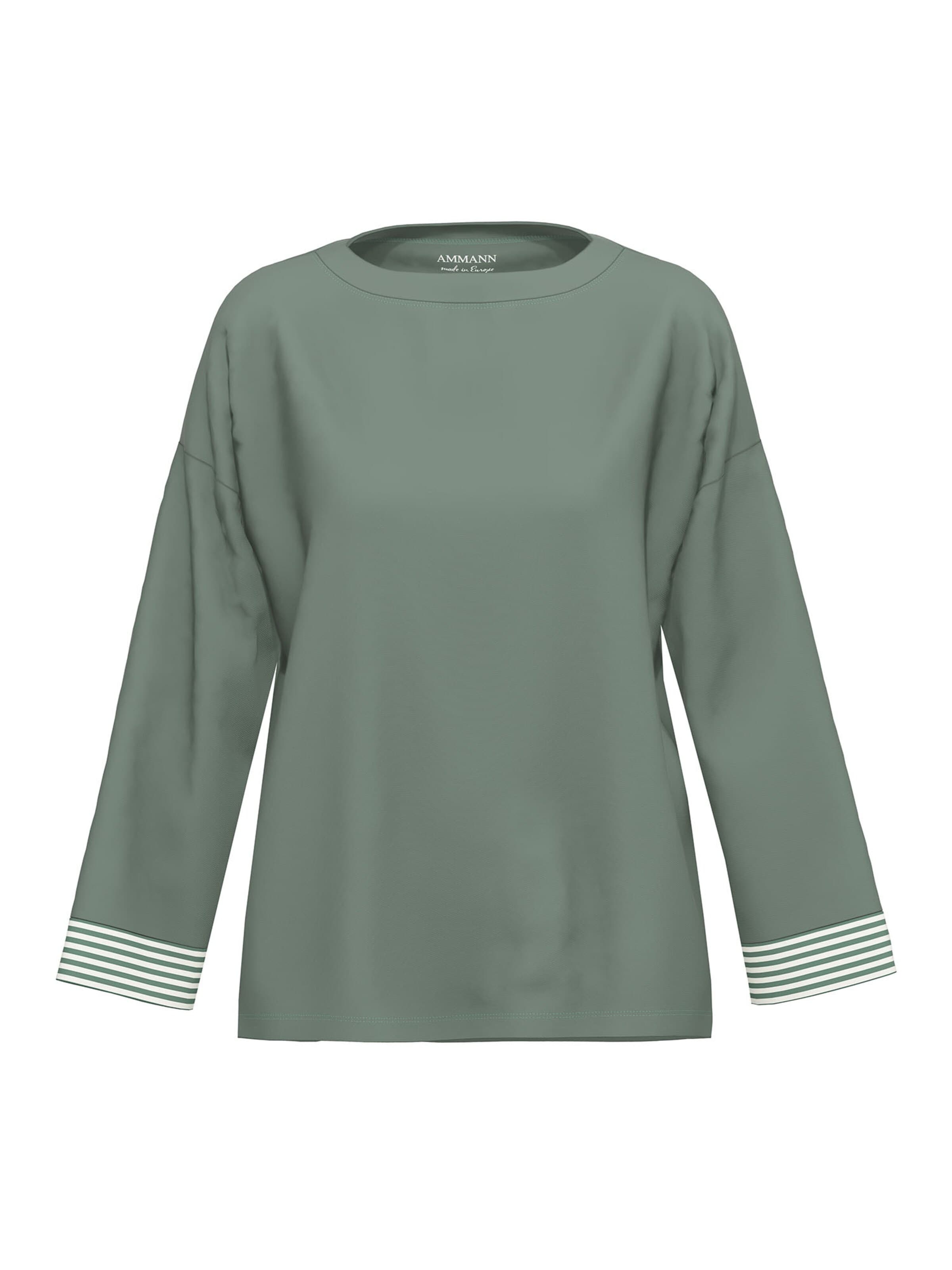 Ammann Pajama Shirt 'Women Nightwear' in Green: front