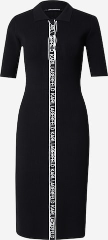 Karl LagerfeldPletena haljina - crna boja: prednji dio