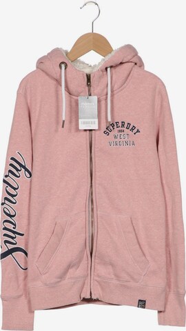 Superdry Sweatshirt & Zip-Up Hoodie in L in Pink: front