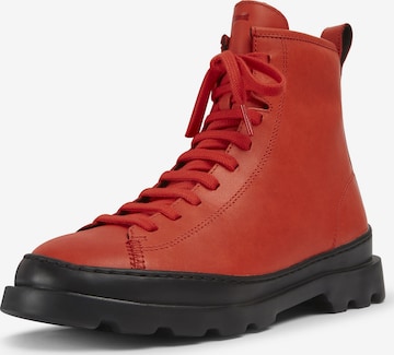 CAMPER Lace-Up Ankle Boots 'Brutus' in Red: front