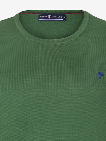 DENIM CULTURE Пуловер 'MANNO' в зелено