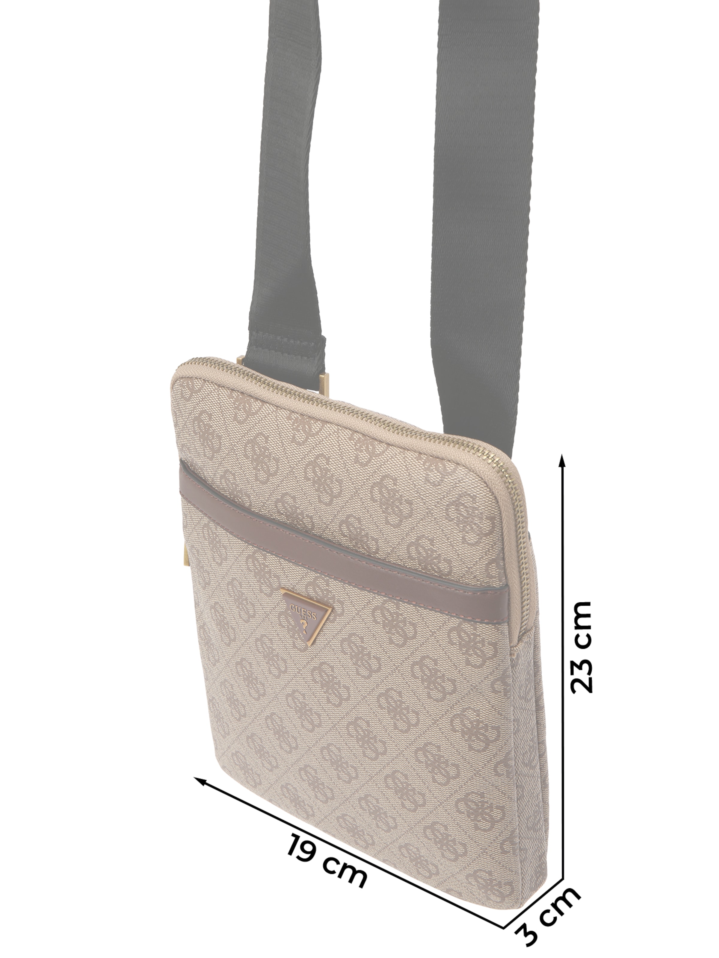 GUESS Чанта за през рамо тип преметка 'MILANO CROSSBODY FLAT' в бежово