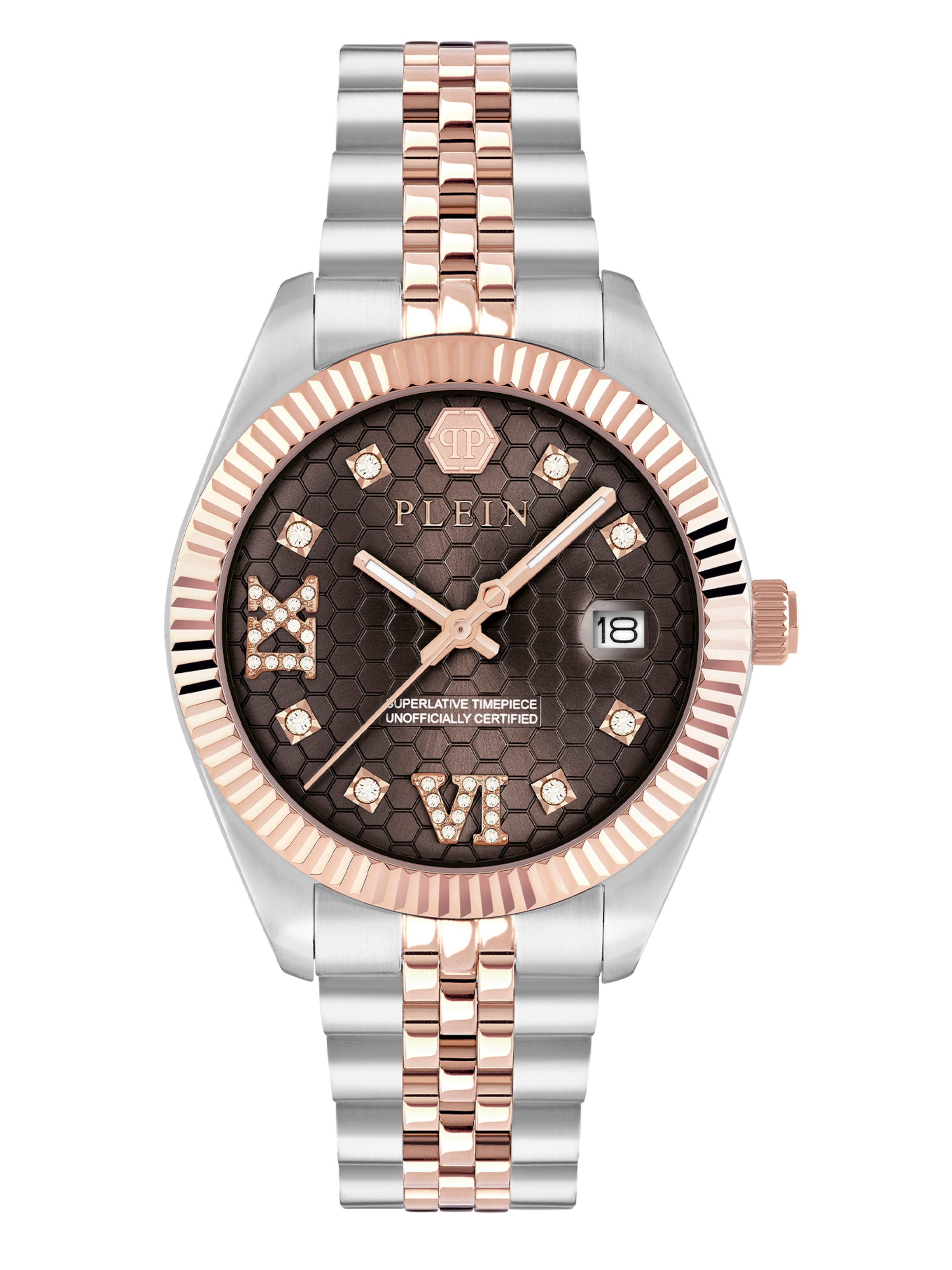 Montre à affichage analogique Philipp Plein en argent : devant