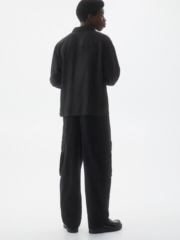 Pull&Bear Regular fit Overhemd in Zwart