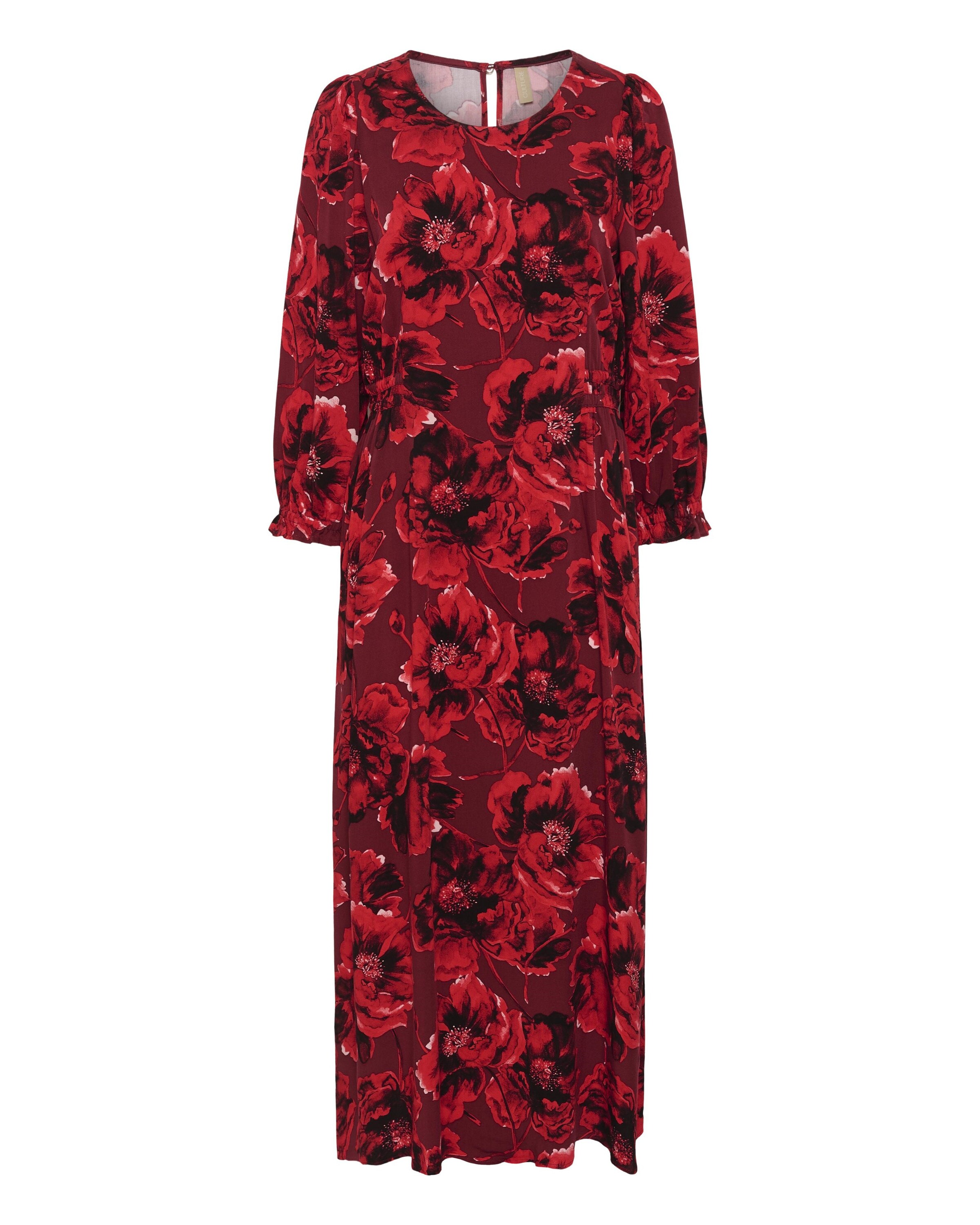 CULTURE Kleid 'CUrachel Elitha' in pastellpink / rot / weinrot / schwarz, Produktansicht