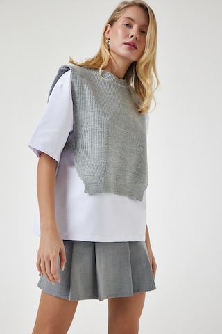 Happiness İstanbul Sveter - Sivá: predná strana