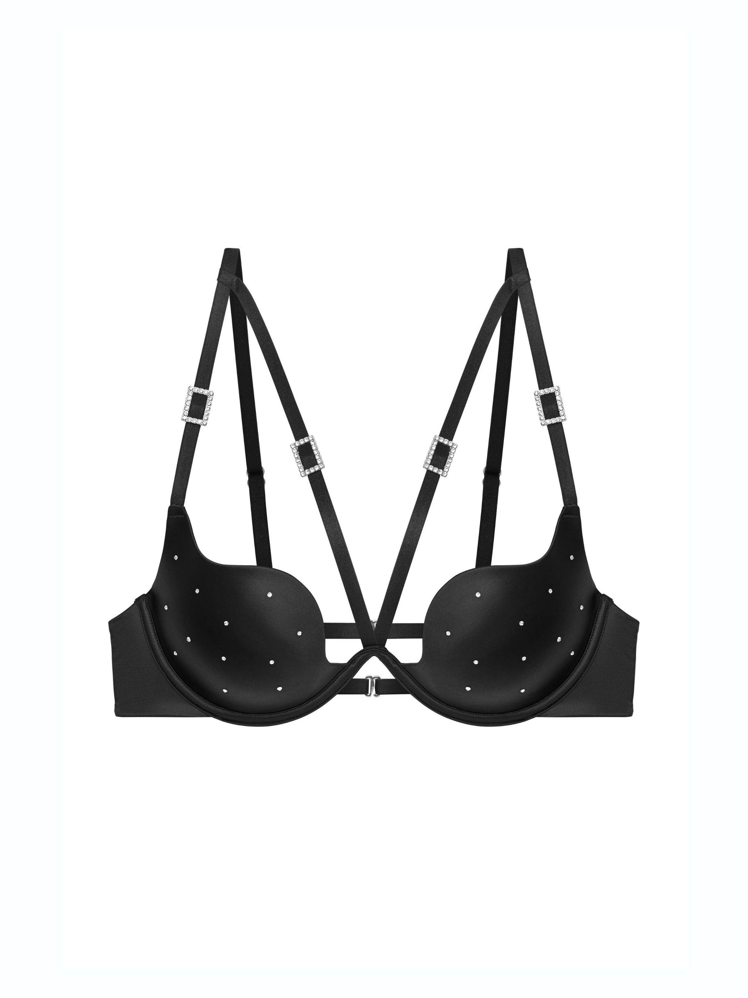 GOD SAVE QUEENS Push-up Bra 'Very Etoile Bra' in Black: front