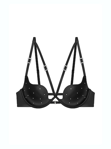 GOD SAVE QUEENS Push-up BH 'Very Etoile Bra' in Zwart: voorkant