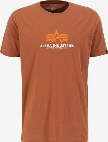 ALPHA INDUSTRIES Shirt in Bruin: voorkant