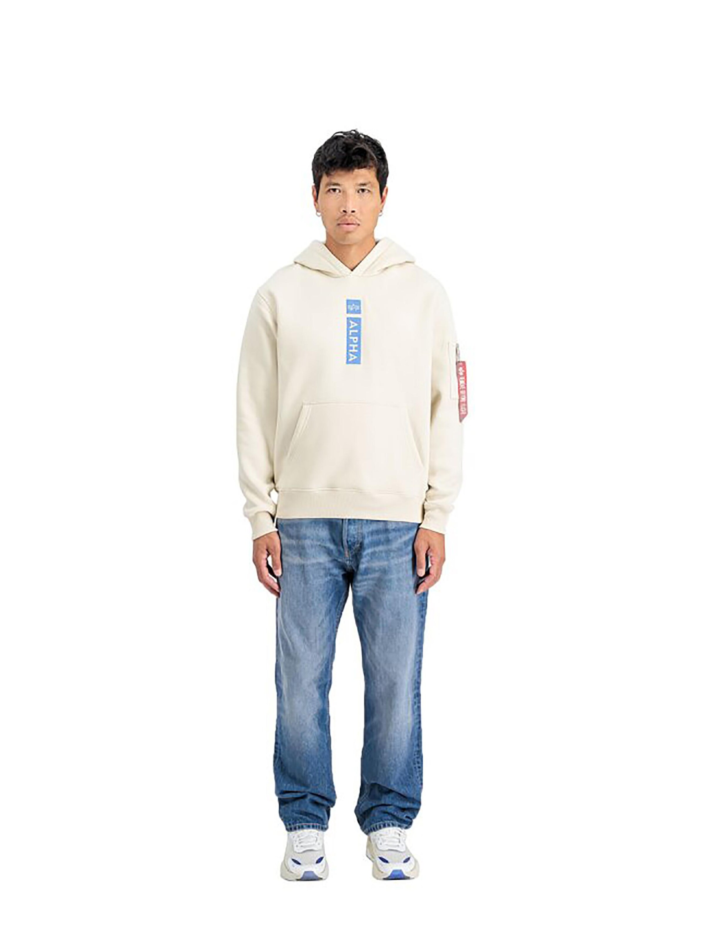 ALPHA INDUSTRIES Sweatshirt 'Alpha PP' in White