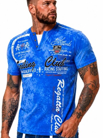 L.Gonline Shirt 'Sailing Batik'‌‌‌‌ in Blau