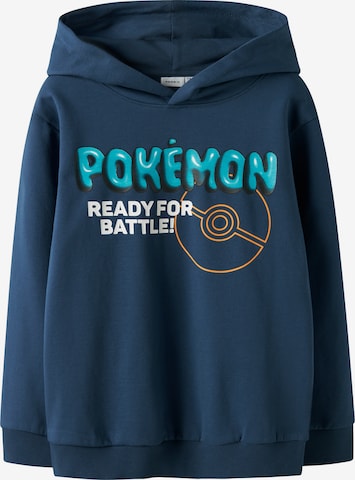 NAME IT Collegepaita 'NKMSTREK POKEMON' värissä sininen: etupuoli