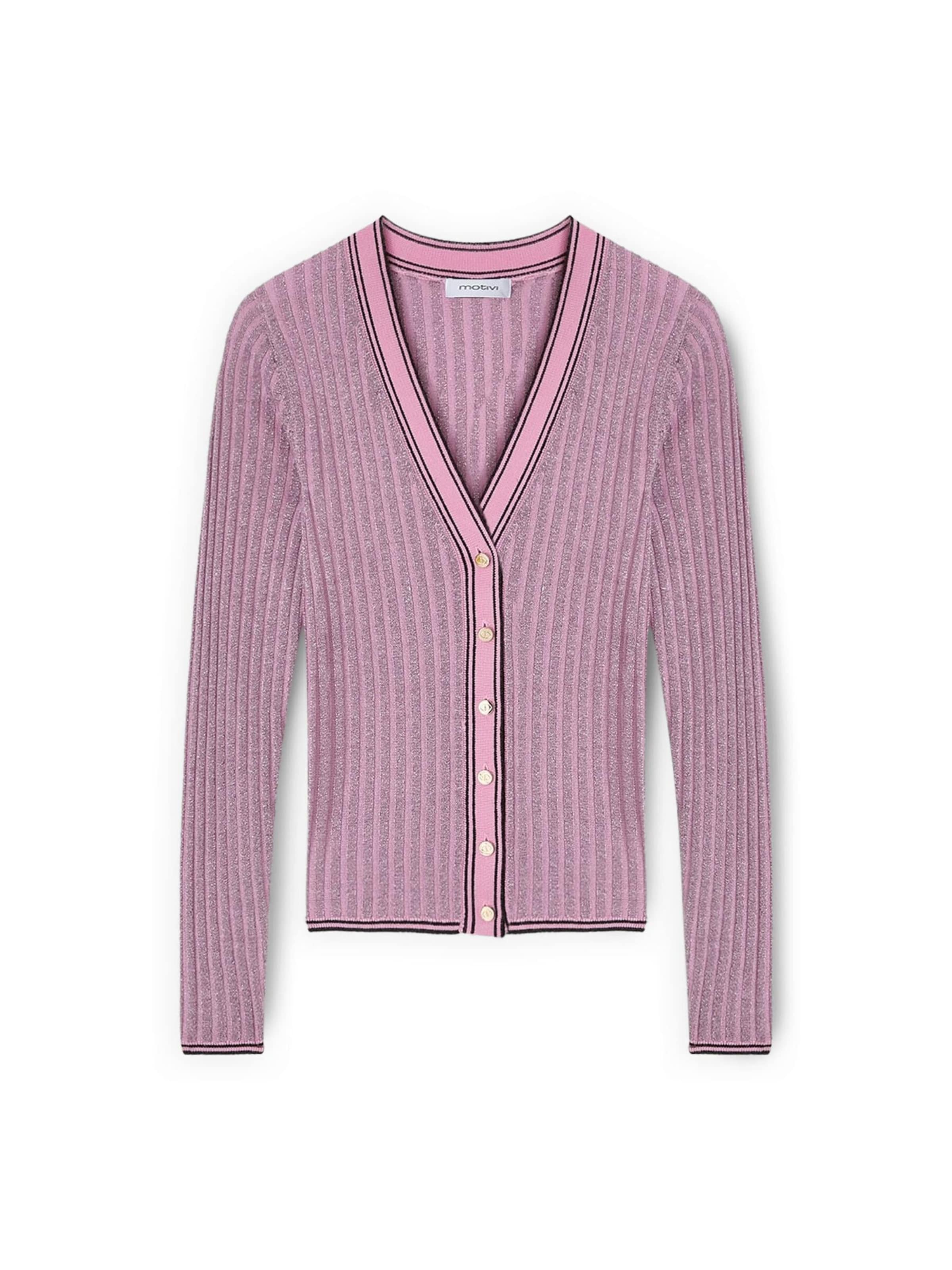 Cardigan MOTIVI en rose : devant