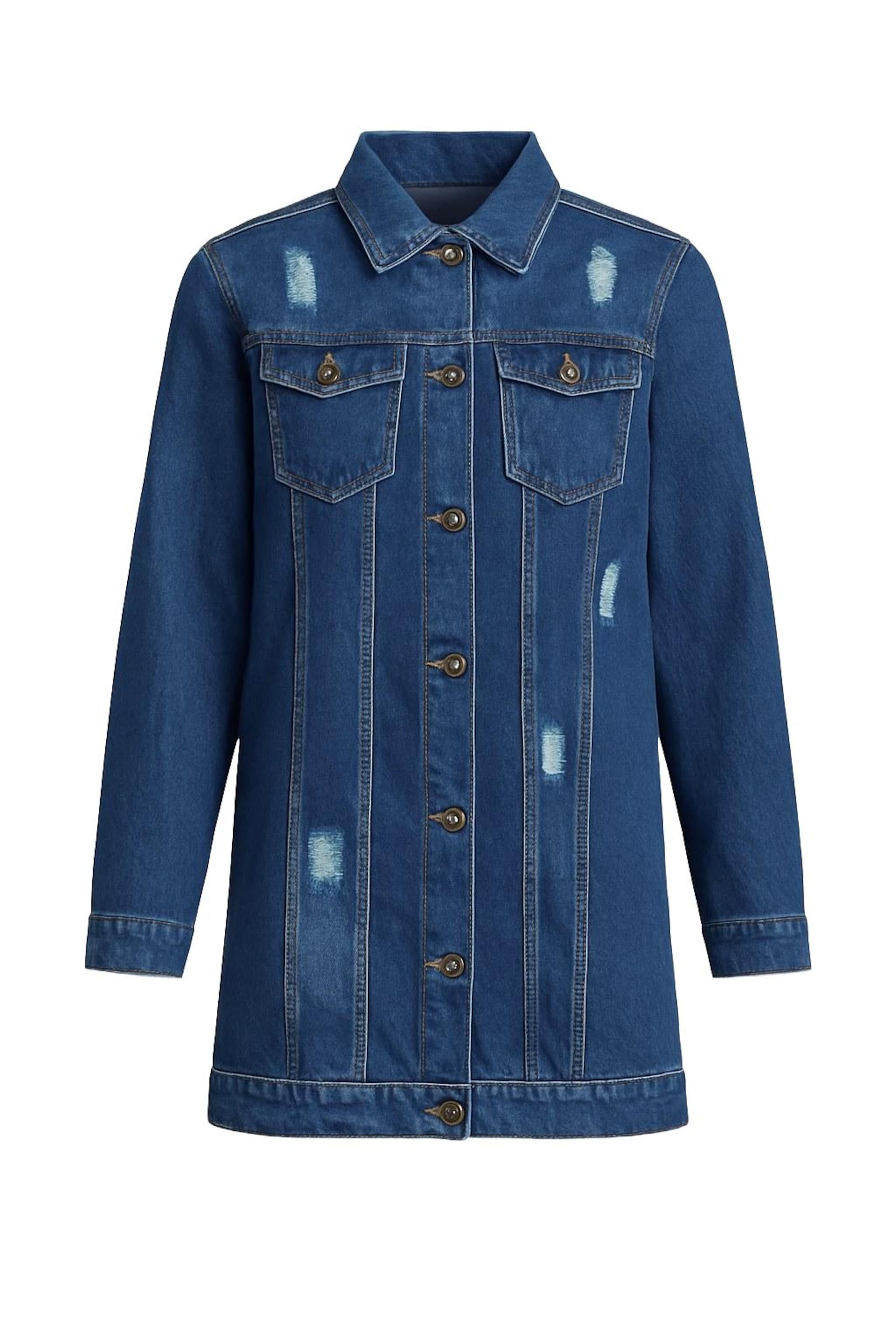 MODAMIHRAM Tussenjas in Blauw: voorkant