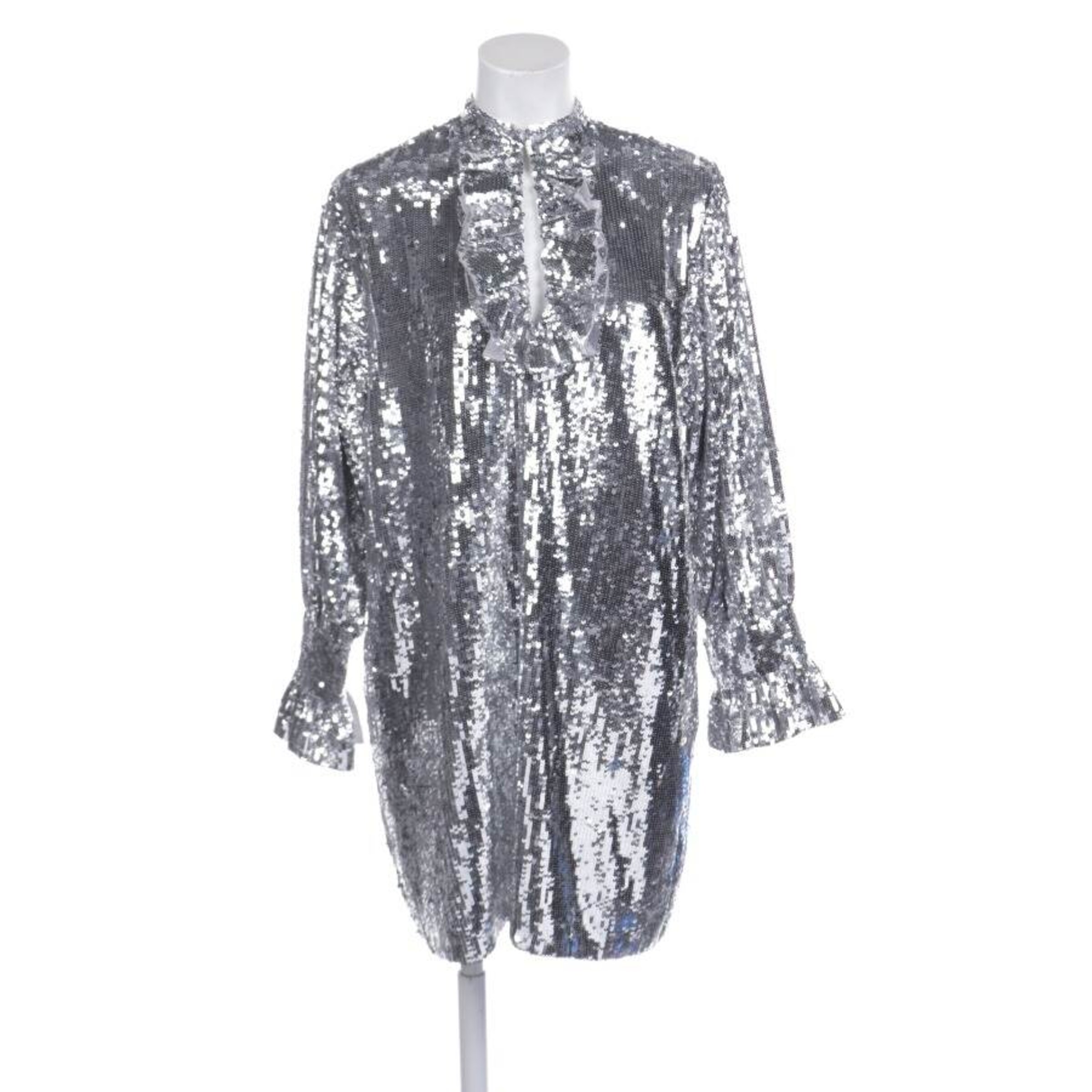 MSGM Dress in XS in Silver: front