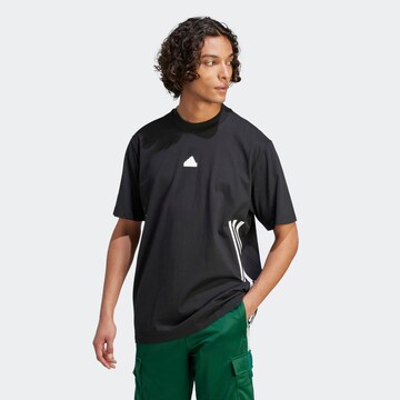 ADIDAS SPORTSWEAR Performance Shirt 'Future Icons 3-Stripes' in Black: front