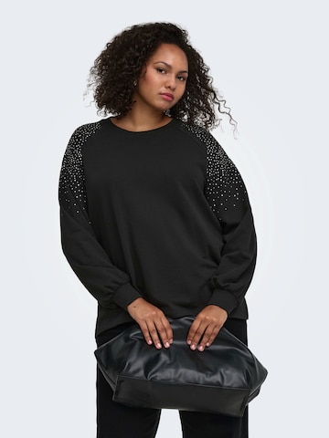 ONLY Carmakoma - Sudadera 'CARVIOLETTA' en negro: frente