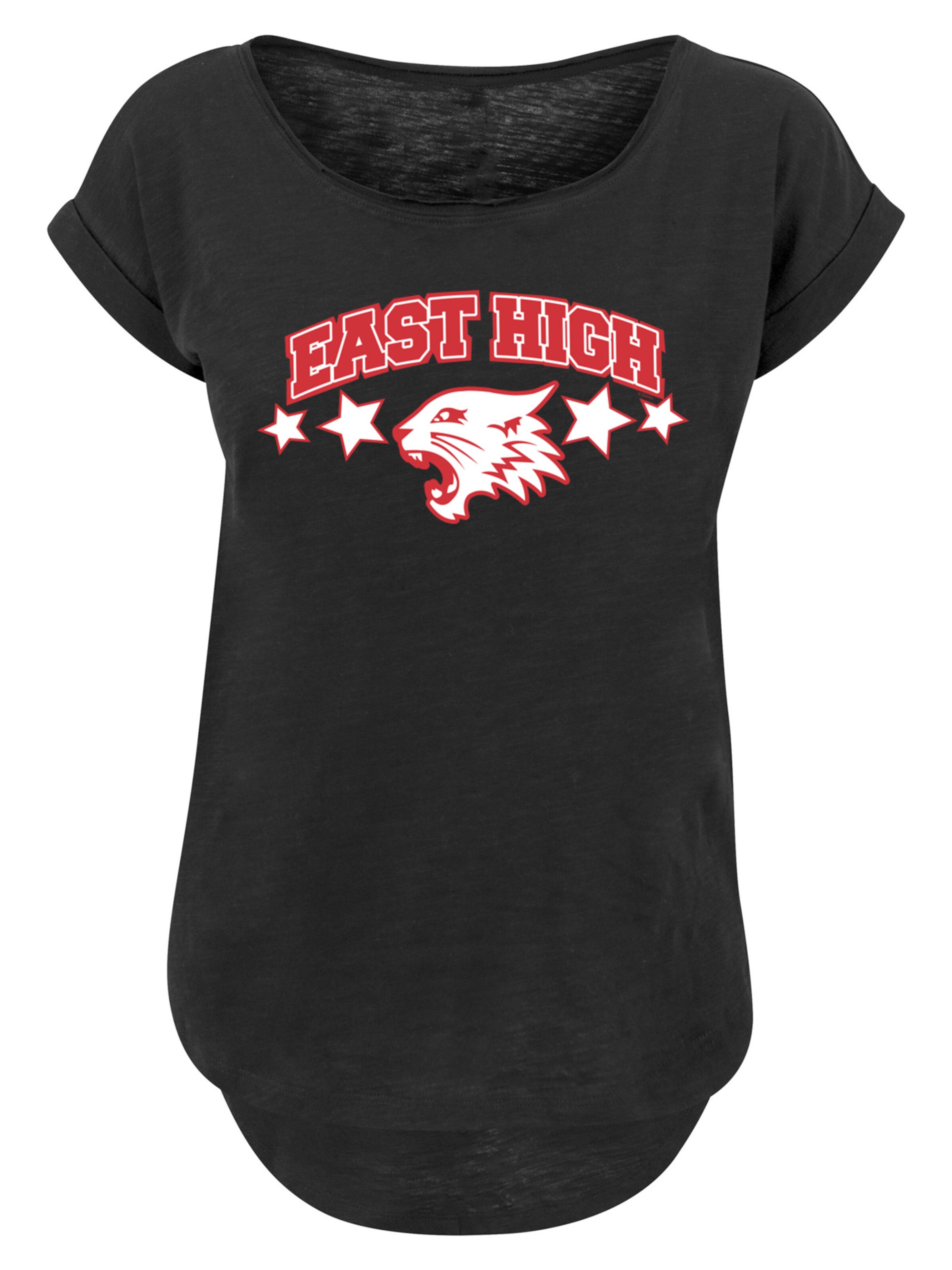 F4NT4STIC Shirt 'Disney High School Musical The Musical Wildcat Stars' in Zwart: voorkant