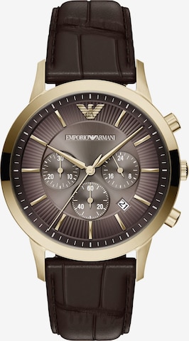 Emporio Armani Uhr in Braun: Vorderseite