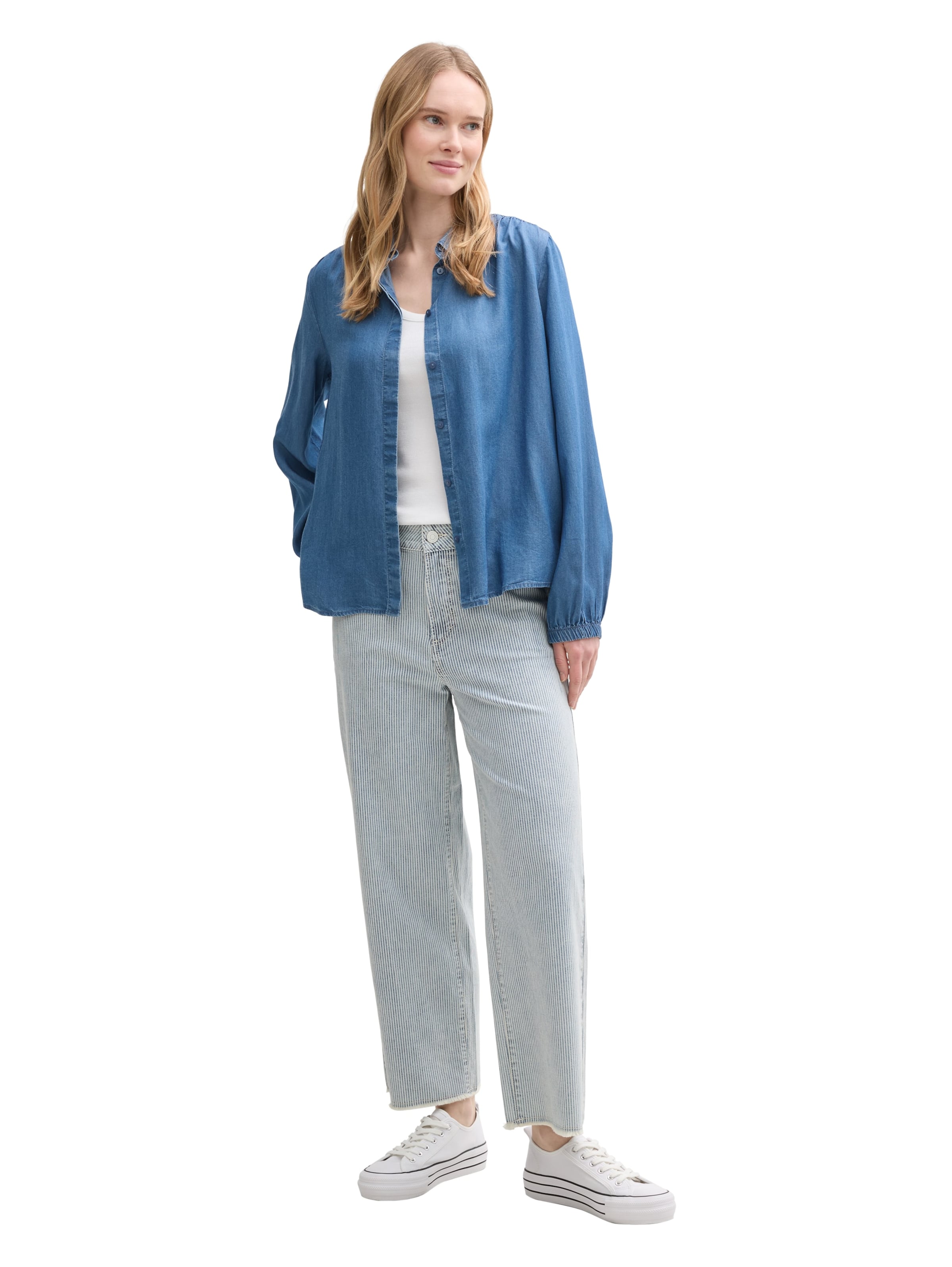 TOM TAILOR Bluse in Blau