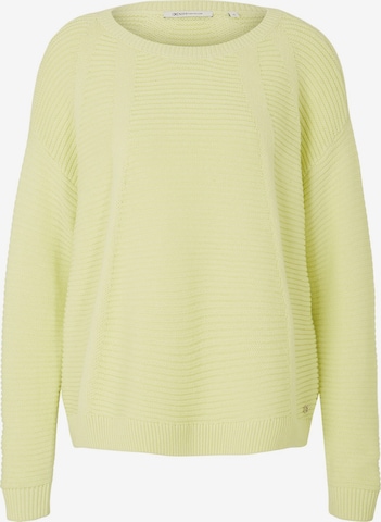 TOM TAILOR DENIM Sweater in Yellow: front