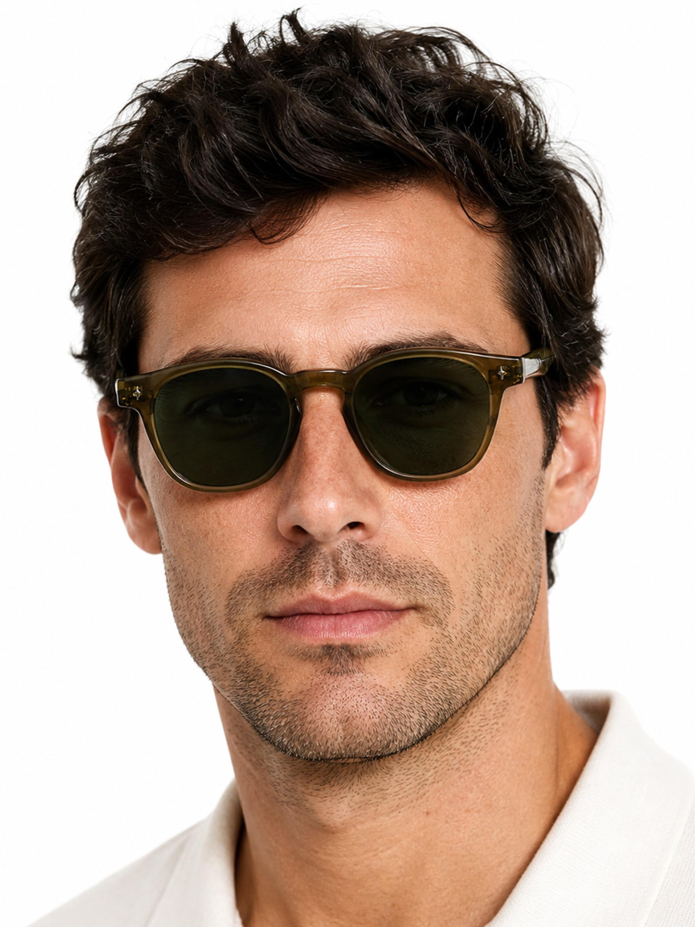 Lunettes de soleil 'Nerd Sonnenbrillen Aiyou' VEYREY en vert : devant