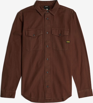 G-STAR Hemd in Braun: Vorderseite